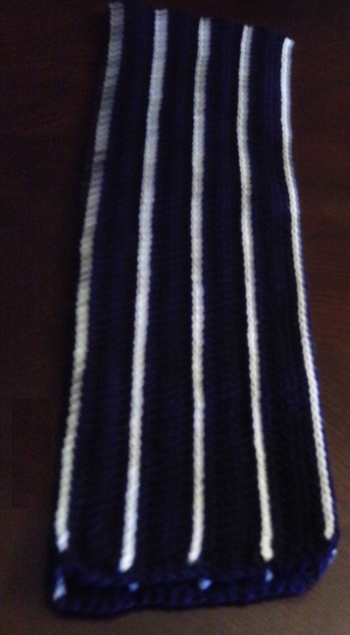 Blue Pinstripe Scarf